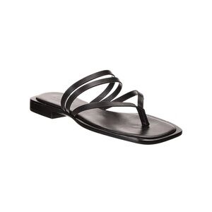 Schutz Rania Strappy Leather Flip Flop Sandals Black Size 7.5
